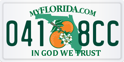 FL license plate 0418CC