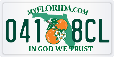FL license plate 0418CL