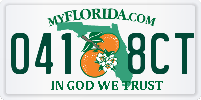 FL license plate 0418CT