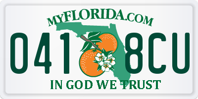 FL license plate 0418CU