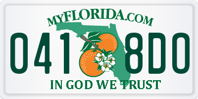 FL license plate 0418DO