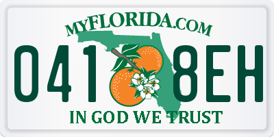 FL license plate 0418EH