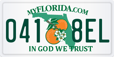 FL license plate 0418EL