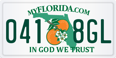 FL license plate 0418GL