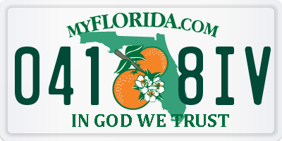 FL license plate 0418IV