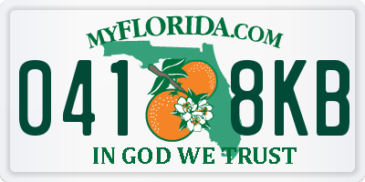 FL license plate 0418KB