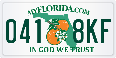 FL license plate 0418KF