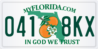FL license plate 0418KX