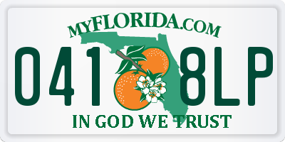 FL license plate 0418LP