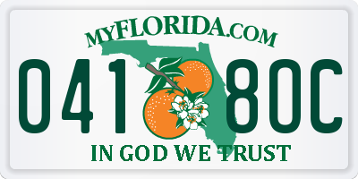 FL license plate 0418OC