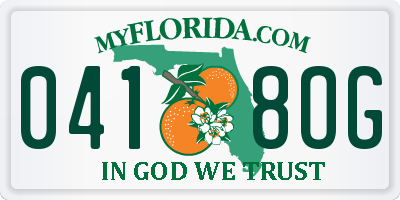 FL license plate 0418OG