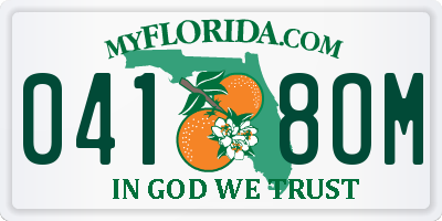FL license plate 0418OM