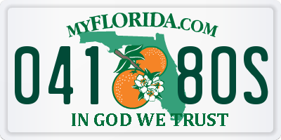 FL license plate 0418OS