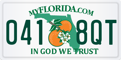 FL license plate 0418QT