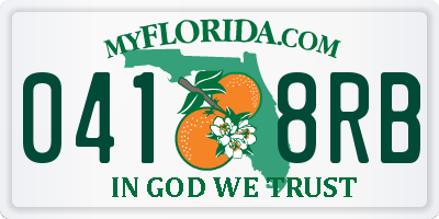 FL license plate 0418RB