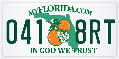 FL license plate 0418RT