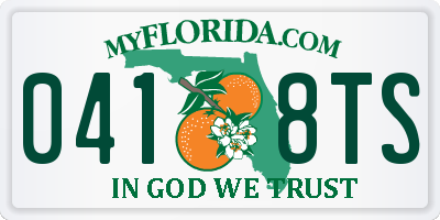 FL license plate 0418TS