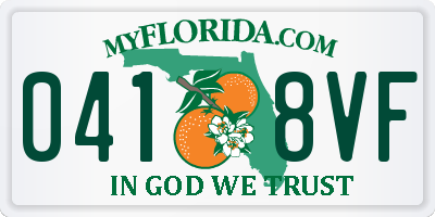 FL license plate 0418VF