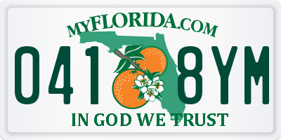 FL license plate 0418YM
