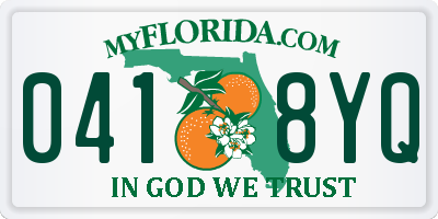 FL license plate 0418YQ