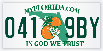 FL license plate 0419BY