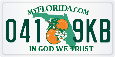 FL license plate 0419KB