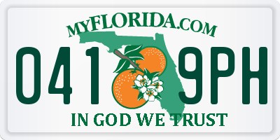 FL license plate 0419PH