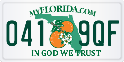 FL license plate 0419QF
