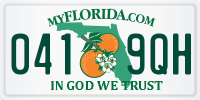 FL license plate 0419QH