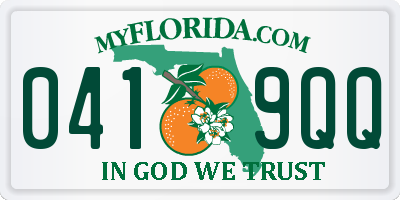 FL license plate 0419QQ