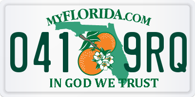 FL license plate 0419RQ