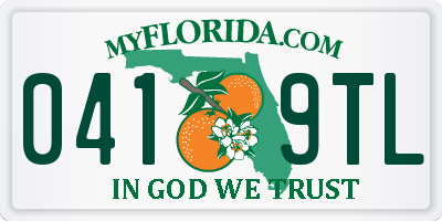 FL license plate 0419TL