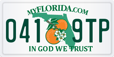 FL license plate 0419TP