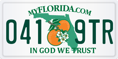 FL license plate 0419TR
