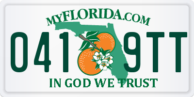 FL license plate 0419TT