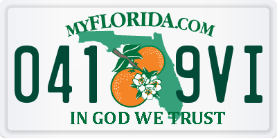 FL license plate 0419VI
