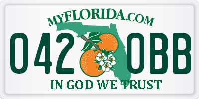 FL license plate 0420BB