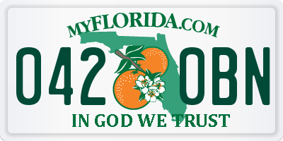 FL license plate 0420BN