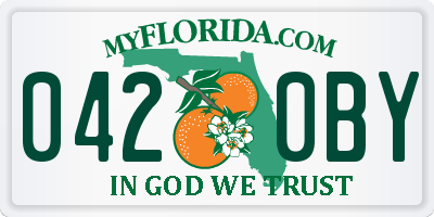 FL license plate 0420BY