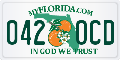 FL license plate 0420CD