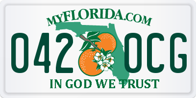 FL license plate 0420CG