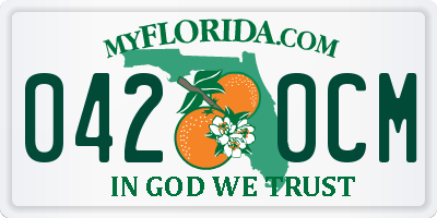 FL license plate 0420CM