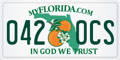 FL license plate 0420CS