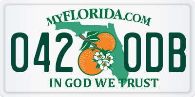FL license plate 0420DB