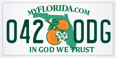 FL license plate 0420DG
