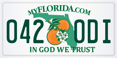 FL license plate 0420DI