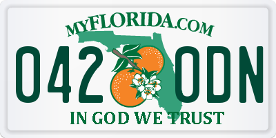FL license plate 0420DN