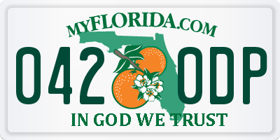 FL license plate 0420DP