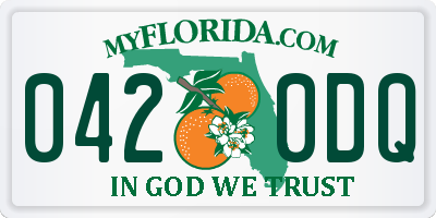 FL license plate 0420DQ