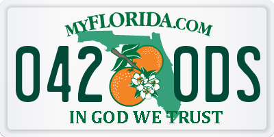 FL license plate 0420DS